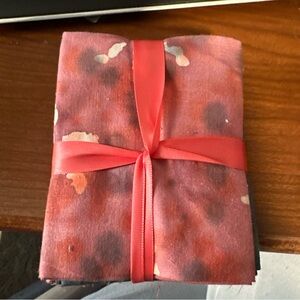 Watercolor 100% Cotton Fabric Bundle of 6 Fat Quarters Pink and Blue